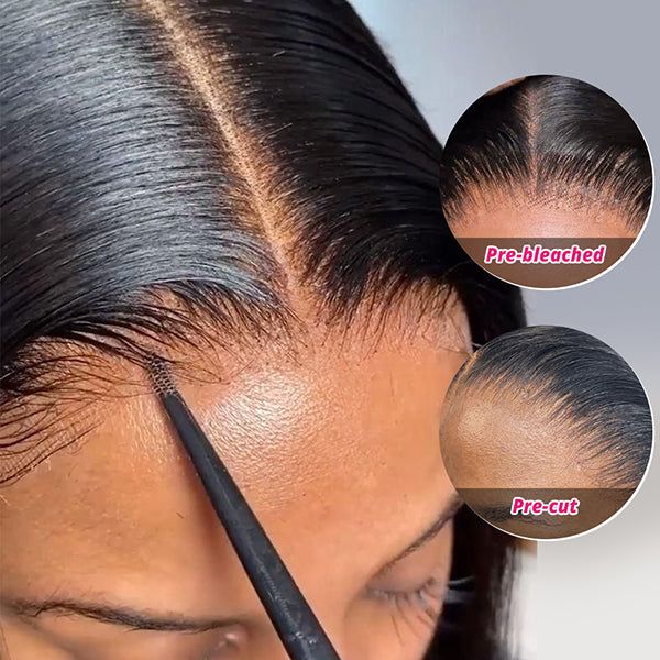 VIPbeauty 7x5 Wear Go Glueless Wig Water Wave Body Wave Lace Closure Wigs Pre Cut