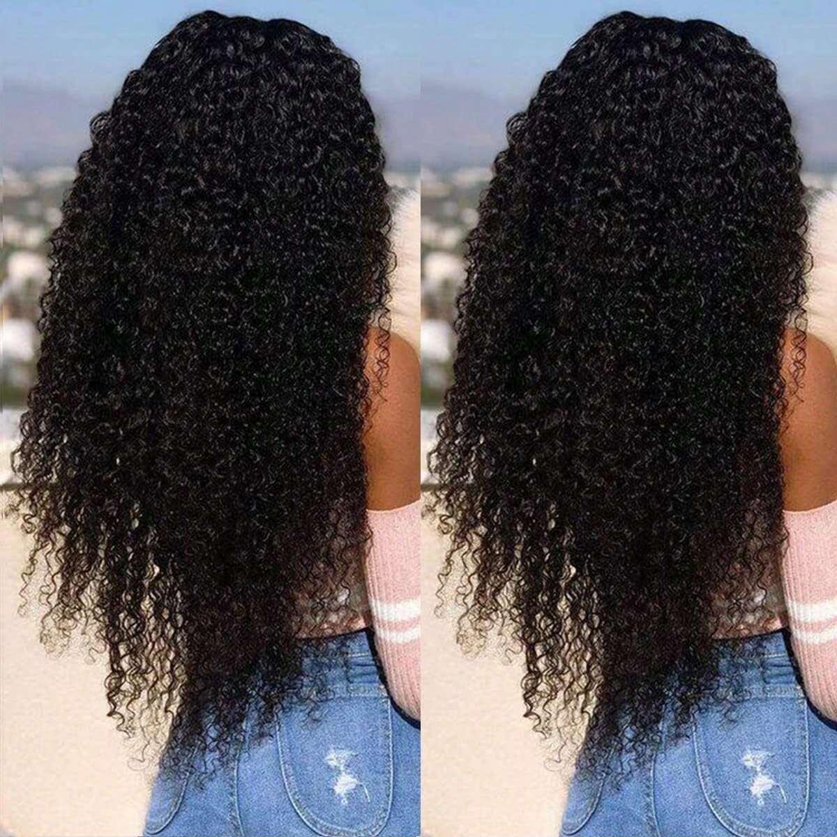 VIPbeauty Kinky Curly Human Hair Wig Fluffy Texture 13x4 HD Lace Front Wigs 180%