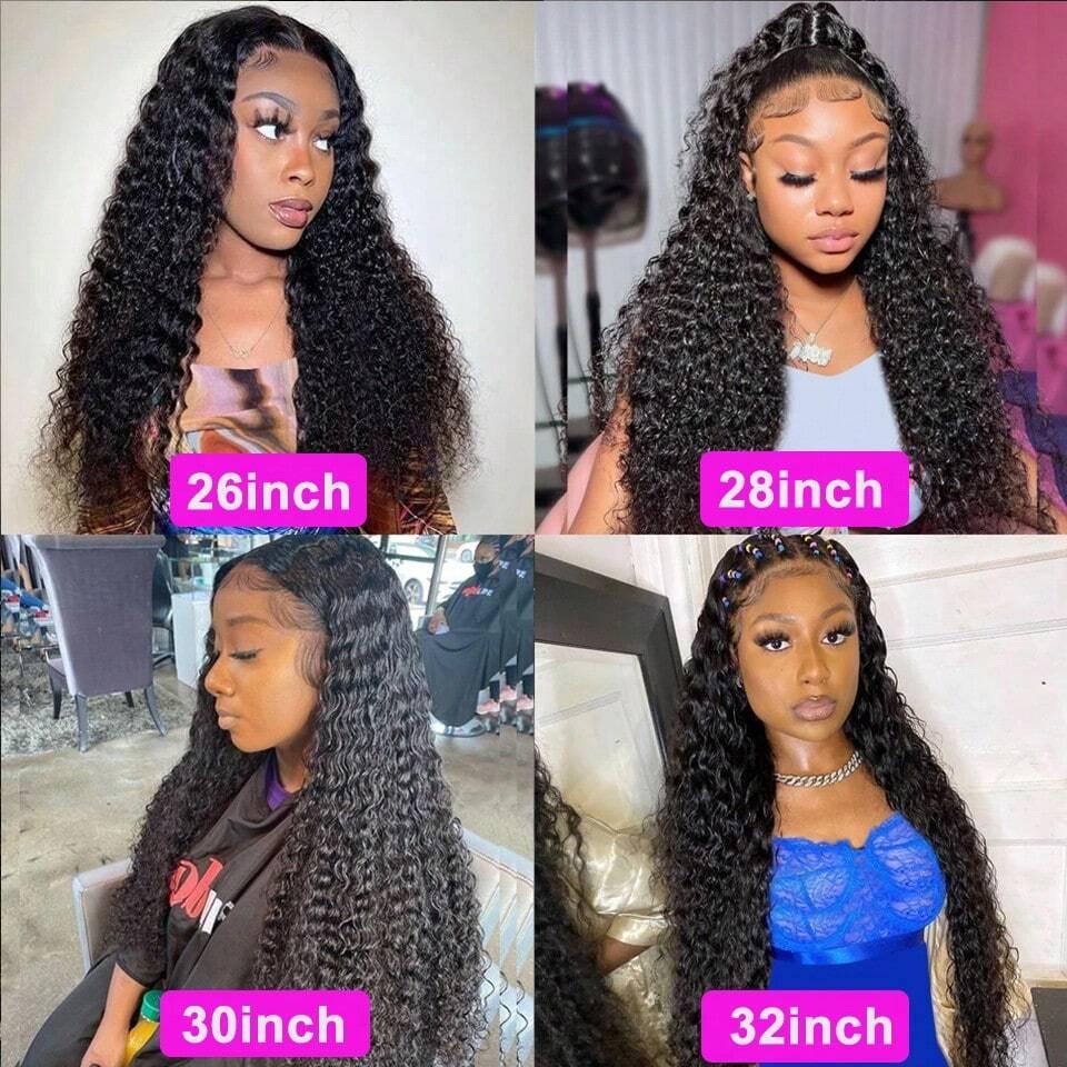 VIPbeauty Deep Wave 13x6 Full Frontal Wigs HD Transparent Lace Human Hair Wigs 13x4 Lace Wig