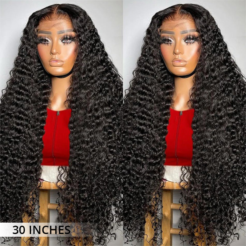 VIPbeauty Super Bouncy Deep Wave Wig 13x6 Full Lace Frontal Wigs HD Transparent Human Hair Wig Pre-Bleached