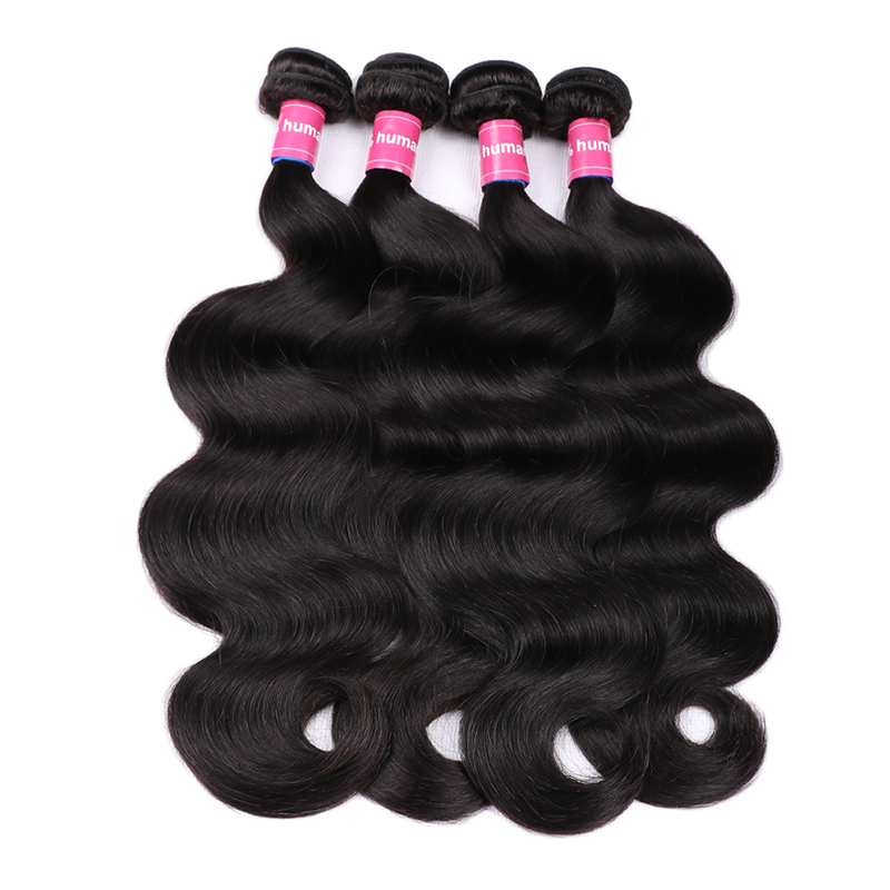 VIPbeauty Body Wave Bundles With 13x4 Lace Frontal Unprocessed Human Hair Extensions