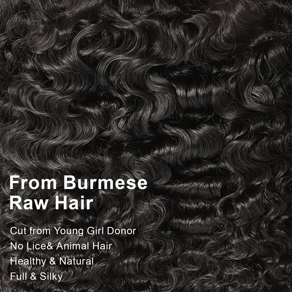 VIPbeauty Burmese Curly Bundles Human Hair Unprocessed Virgin Hair Bundles Deals