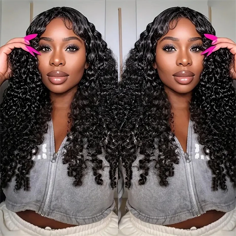 VIPbeauty Burmese Curly Human Hair Wigs 4x4 6x6 Transparent Lace Closure Wig