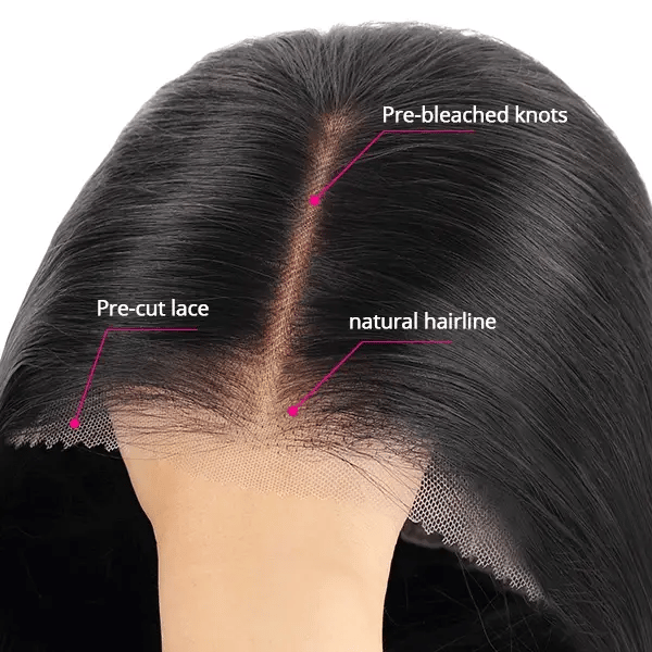 VIPbeauty 5x5 Lace Closure Glueless Wigs Loose Deep Wave Pre-Cut Ready To Go Human Hair Wig