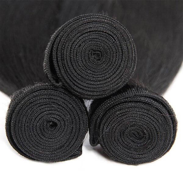 Brazilian Loose Wave Virgin Hair 3 Bundles With 4x4 Lace Closure 100% Human Hair
