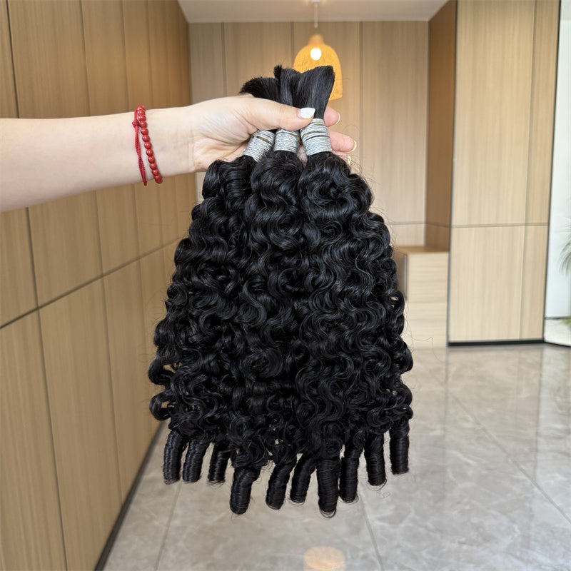 VIPbeauty Bora Bora Braids Burmese Curly Bulk 100% Human Hair For Braiding