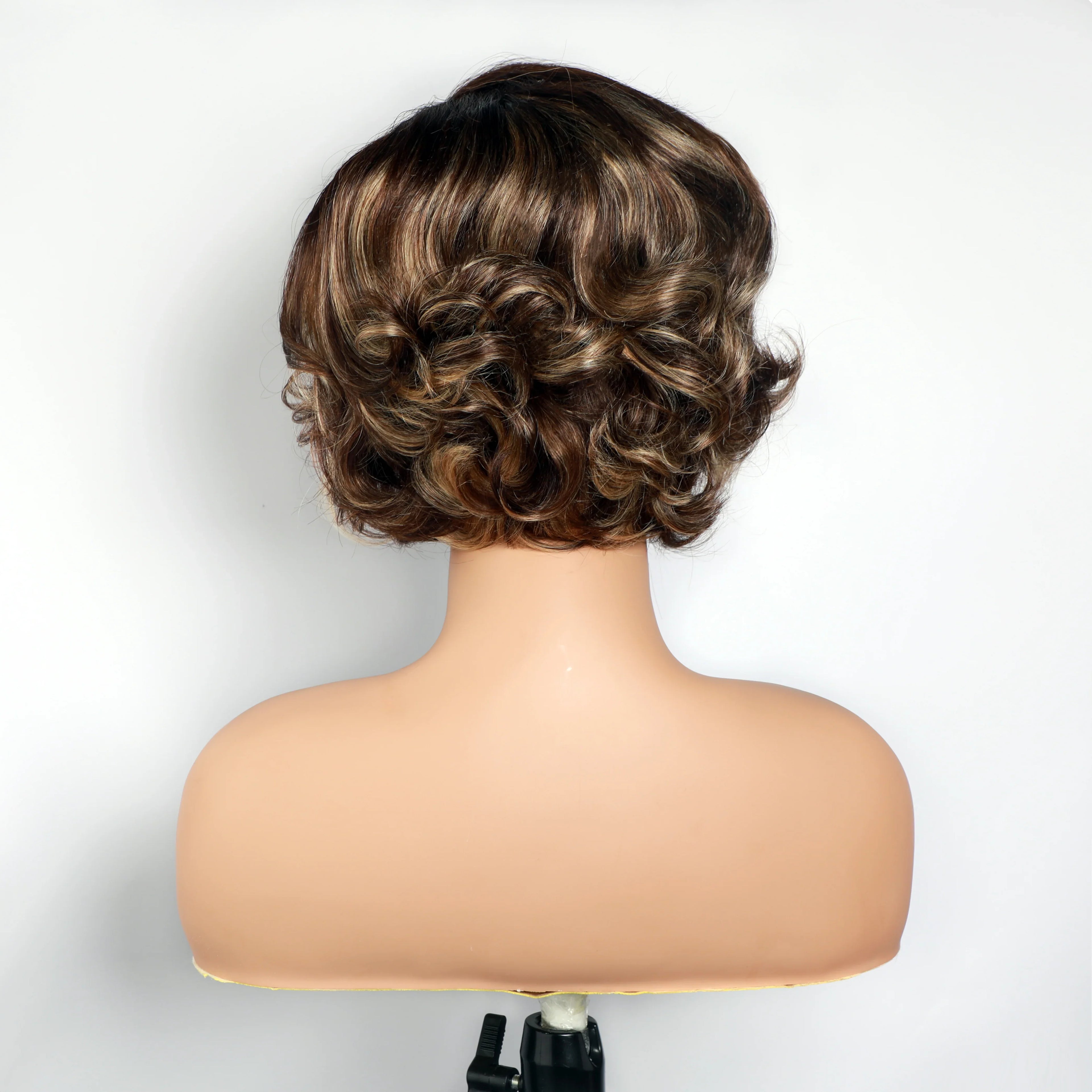 Pixie Cut Wig 13x4 Transparent Lace Human Hair Pixie Wigs Loose Wavy 150% Density