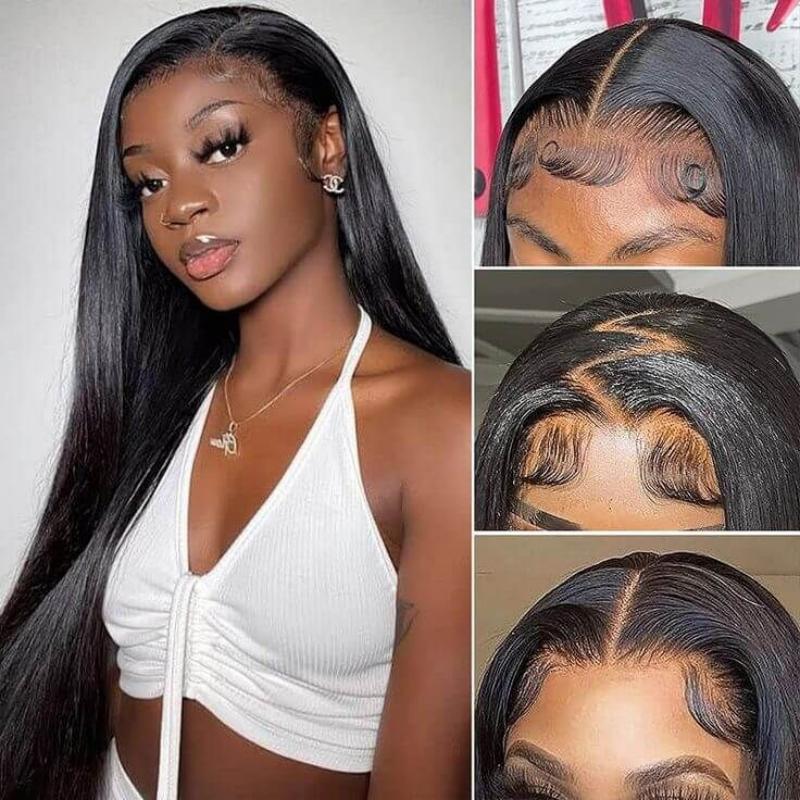 VIPbeauty 13x6 Full Lace Wigs Straight Hair Skinlike HD Lace 5x5 Glueless Human Hair Wigs