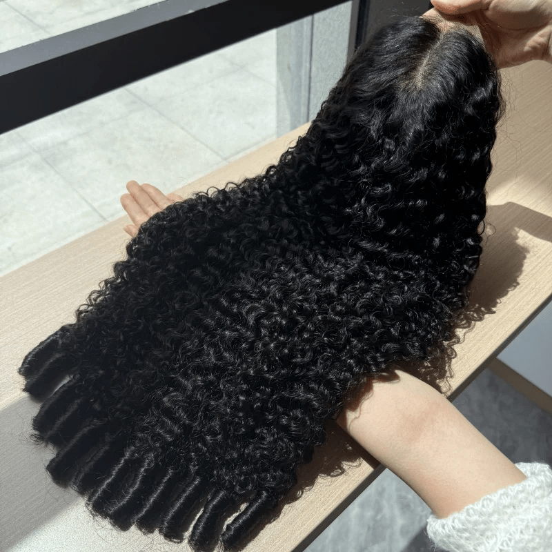 VIPbeauty Burmese Curly 13x6 Lace Frontal Wigs Pre-Cut 5x5 Lace Glueless Human Hair Wigs