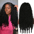 VIPbeauty Burmese Curly 13x6 Lace Frontal Wigs Pre-Cut 5x5 Lace Glueless Human Hair Wigs