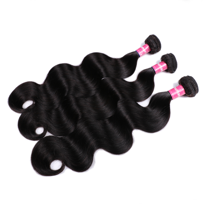 VIPbeauty Body Wave Wave Bundles With 13x6 Lace Frontal Human Hair Extensions