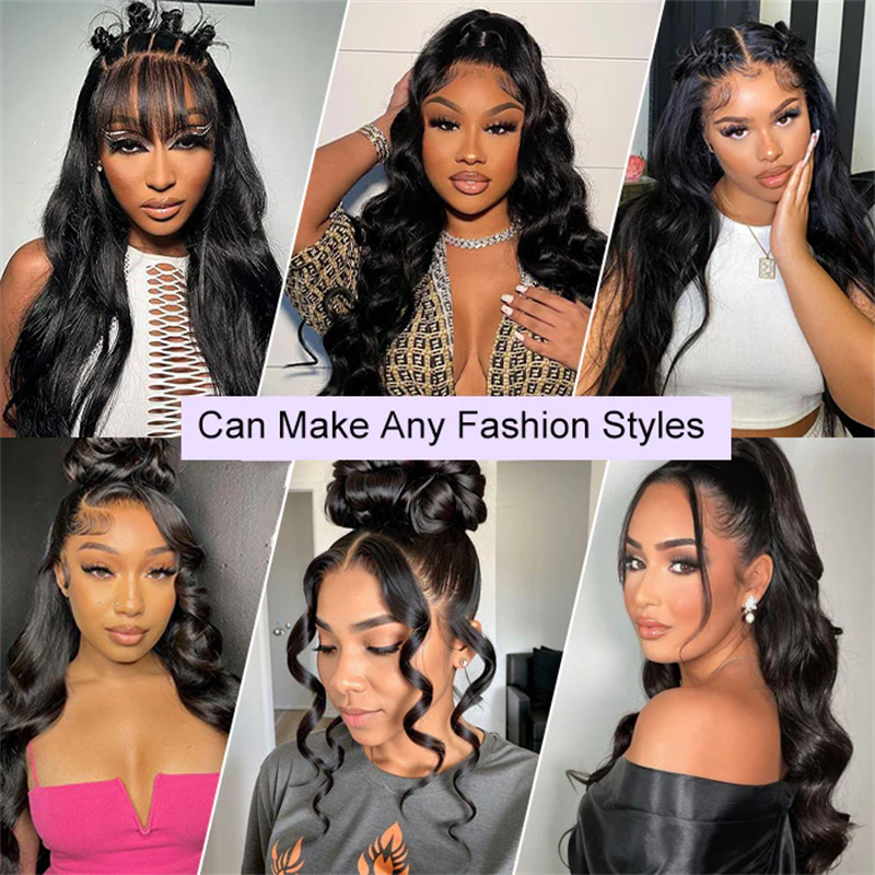 VIPbeauty Invisi-String Snug Fit 360 Lace Frontal Wigs Body Wave Human Hair Wigs