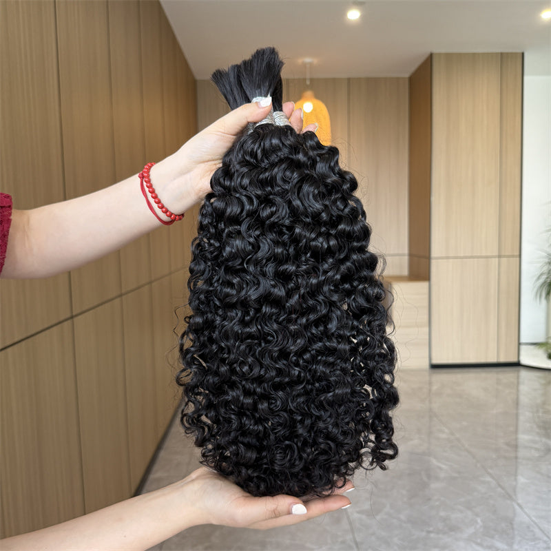 VIPbeauty Bora Bora Braids Burmese Curly Bulk 100% Human Hair For Braiding