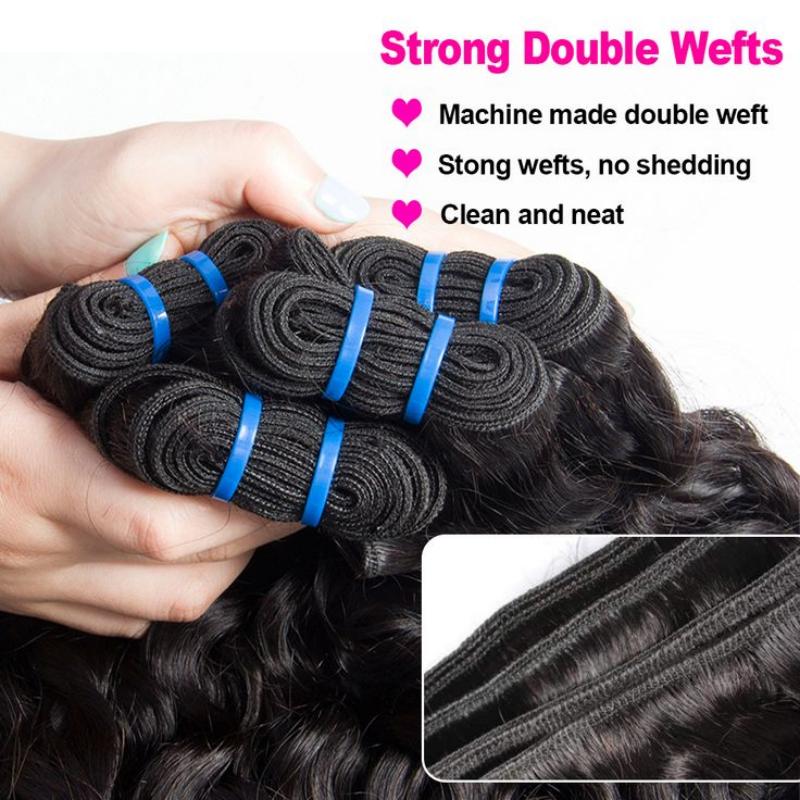 VIPbeauty Brazilian Curly Hair Human Hair 4 Bundles Burmese Curls Bundles 100% Virgin Human Hair
