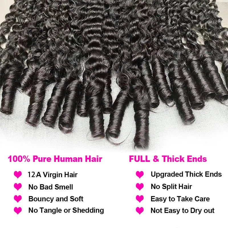 VIPbeauty Brazilian Curly Hair Human Hair 4 Bundles Burmese Curls Bundles 100% Virgin Human Hair