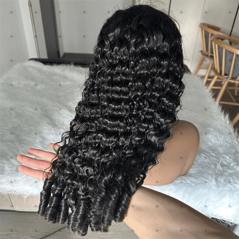 VIPbeauty Burmese Curly Wig 100% Human Hair Full 250% Density 13x6 Curly Lace Frontal Wigs