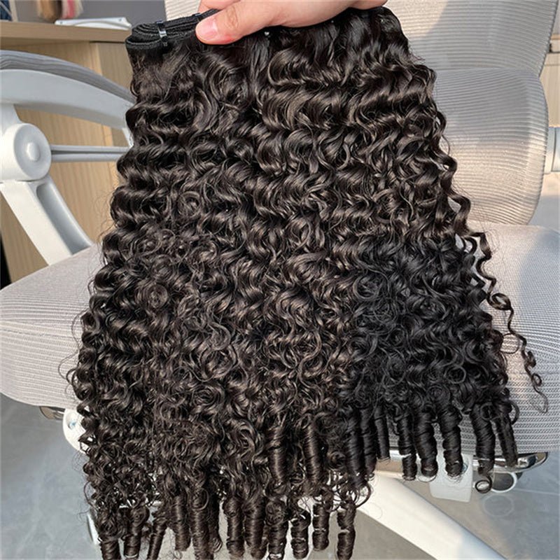 VIPbeauty Curly Hair Human Hair 3 Bundles Burmese Pix Curls Bundles Raw Virgin Hair Weave Bundle For Women