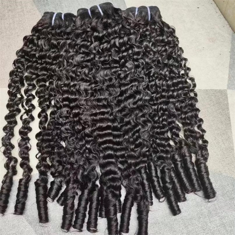 VIPbeauty Curly Hair Human Hair 3 Bundles Burmese Pix Curls Bundles Raw Virgin Hair Weave Bundle For Women