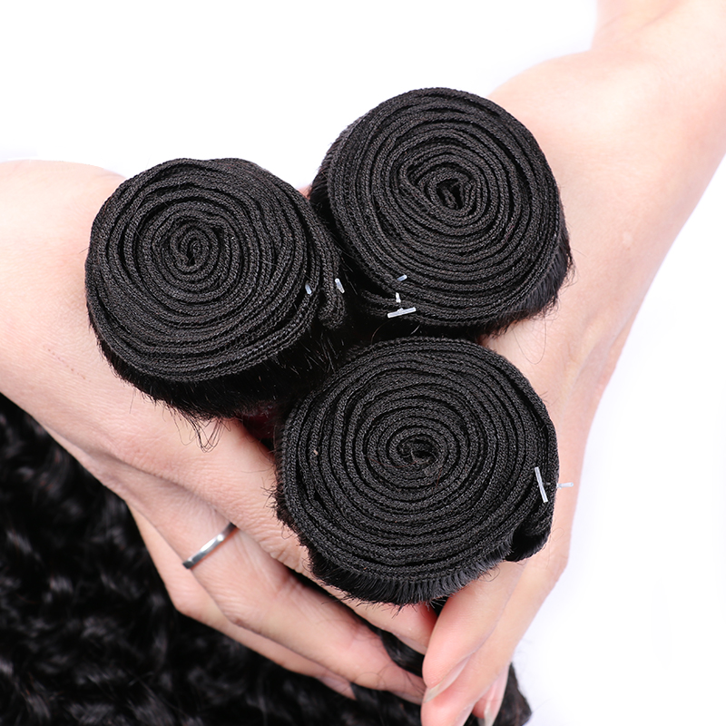 VIPbeauty Curly Wave Human Hair Bundles With 5x5 Lace Closure
