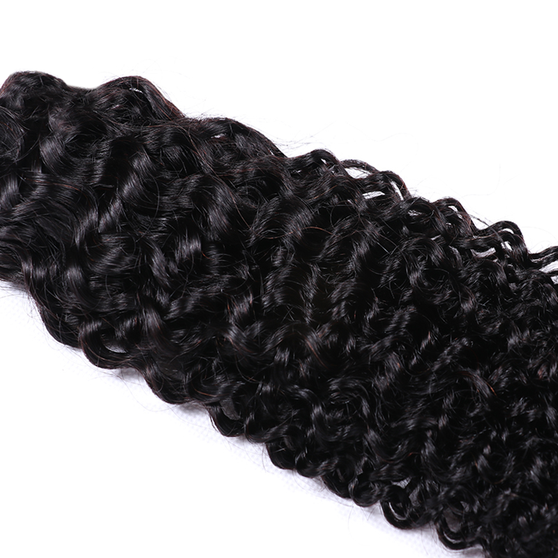 VIPbeauty Curly Wave Human Hair Bundles With 5x5 Lace Closure