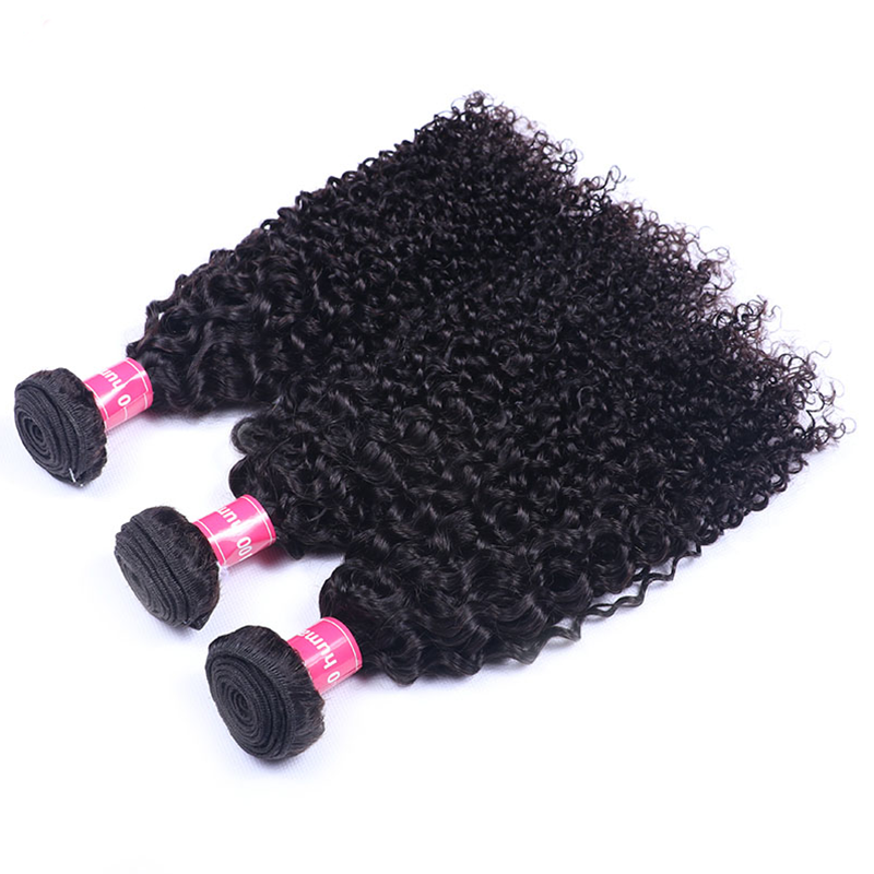 VIPbeauty Curly Wave Human Hair Bundles With 5x5 Lace Closure