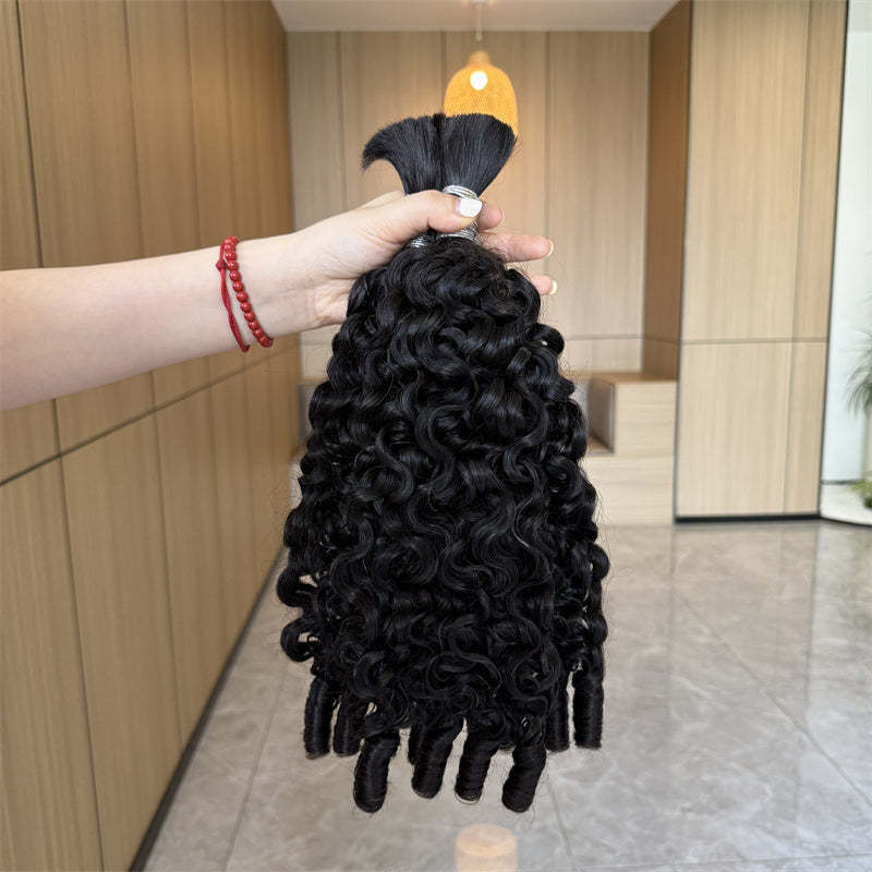VIPbeauty Bora Bora Braids Burmese Curly Bulk 100% Human Hair For Braiding