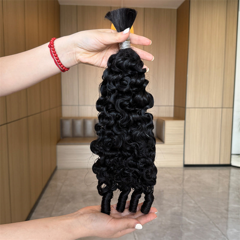 VIPbeauty Bora Bora Braids Burmese Curly Bulk 100% Human Hair Extensions For Bohemian Knotless Braids