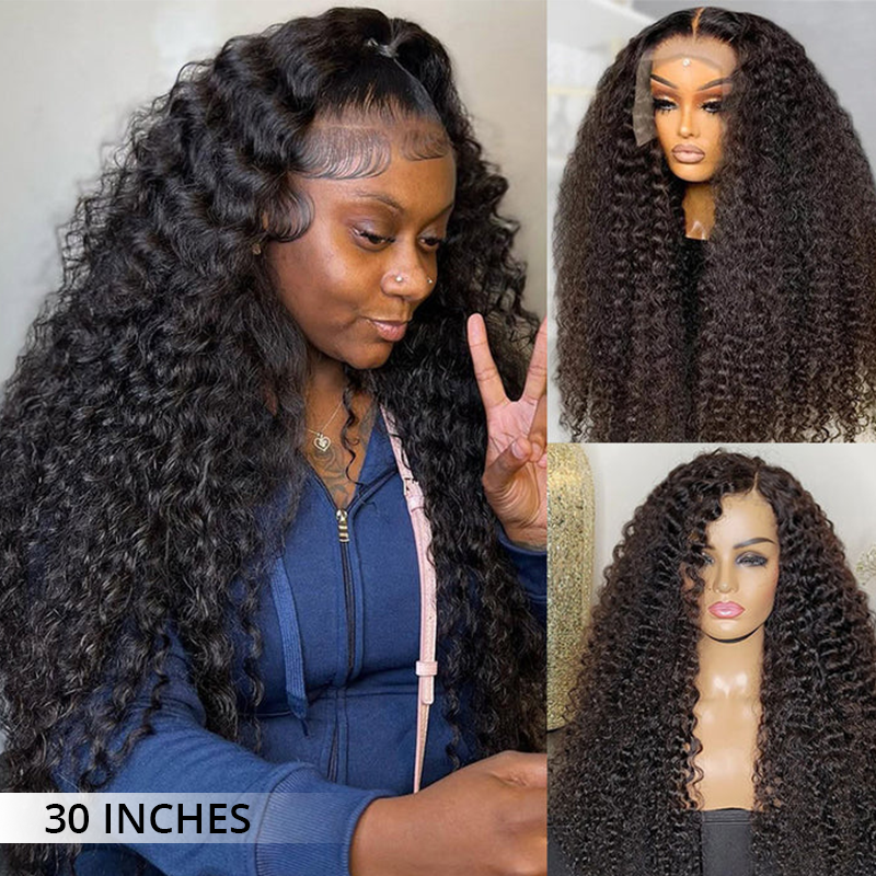 VIPbeauty Super Bouncy Deep Wave Wig 13x6 Full Lace Frontal Wigs HD Transparent Human Hair Wig Pre-Bleached