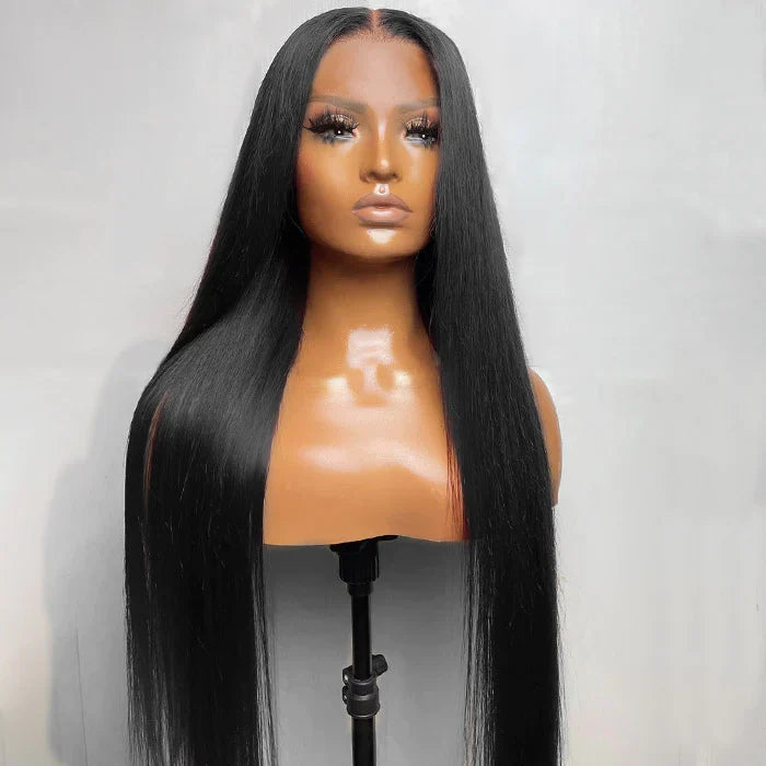 VIPbeauty Wear Go Straight Hair Glueless Wigs 5x5 Lace Closure Wig Pull Go Pre Cut Human Hair Wig
