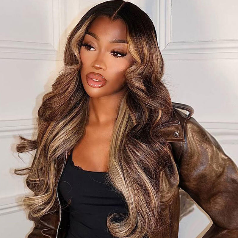 VIPbeauty P4/27 Lagos Hairline Body Wave Lace Front Wigs 13x6 Highlight Human Hair Wig