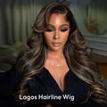 VIPbeauty P4/27 Lagos Hairline Body Wave Lace Front Wigs 13x6 Highlight Human Hair Wig