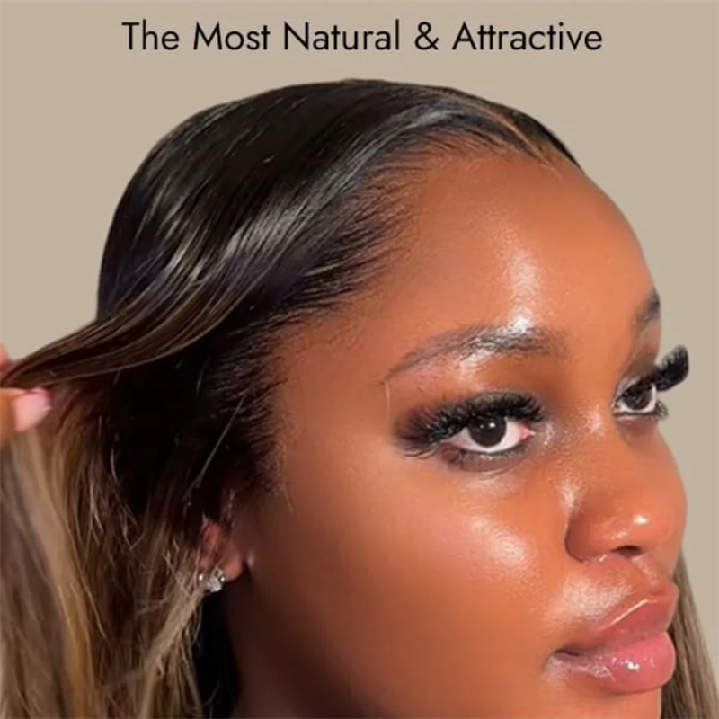 VIPbeauty P1B/27 Highlights Straight Hair M Hairline 13x6 Lace Front Wig With Widow's Peak