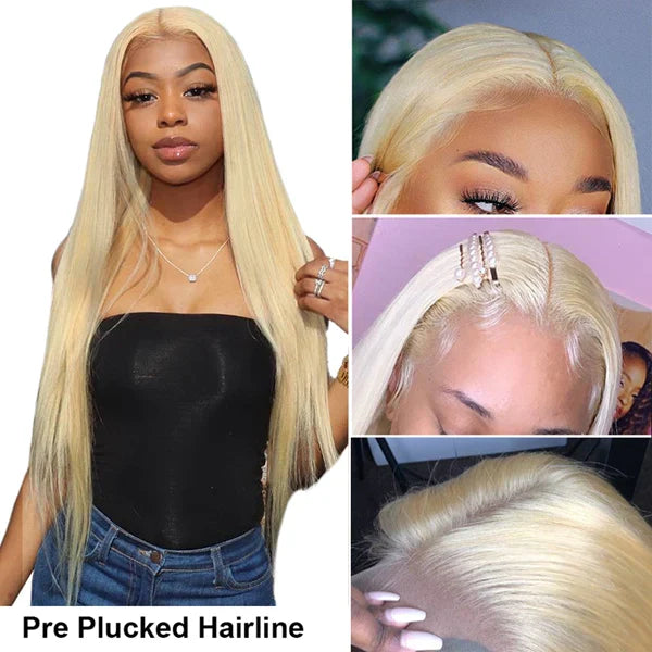 VIPbeauty 613 Blonde Colored Wig Straight Human Hair 13x6 Lace Frontal Wigs 180%