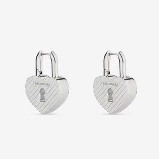 18K Balenciaga Hear Lock Earrings