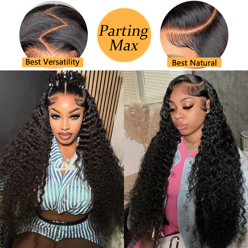 VIPbeauty 13x6 Skin Like HD Lace Front Wigs Water Wave Human Hair Wigs Pre Plucked