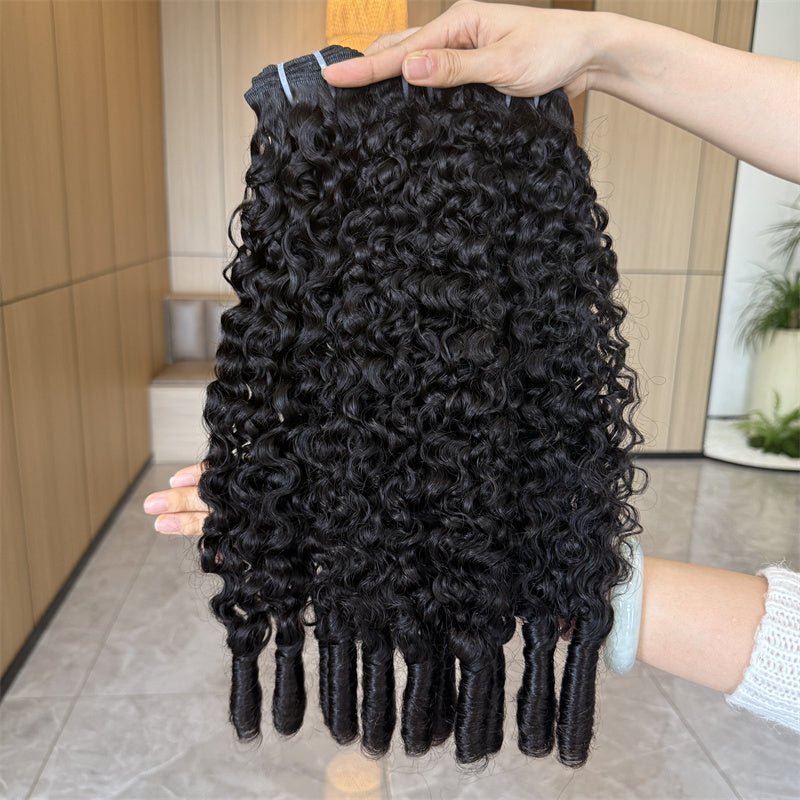 VIPbeauty Burmese Curly  3 Bundles With 13*4 Lace Frontal Closure Brazilian Human Hair