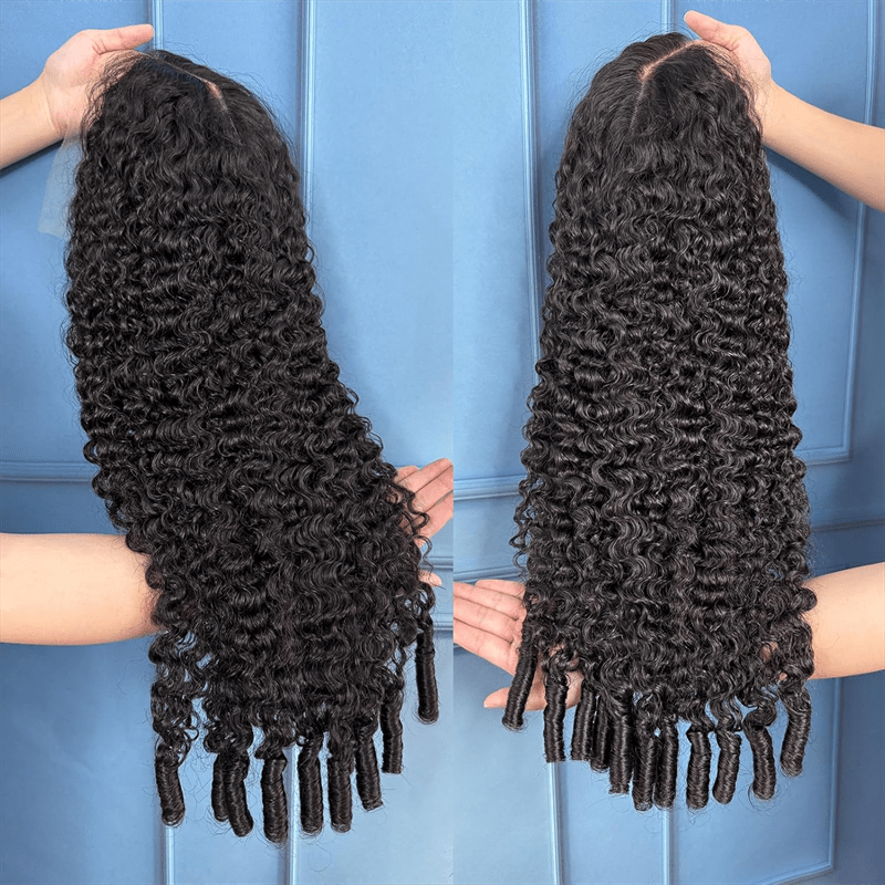 VIPbeauty Burmese Curly Human Hair Wigs 4x4 6x6 Transparent Lace Closure Wig