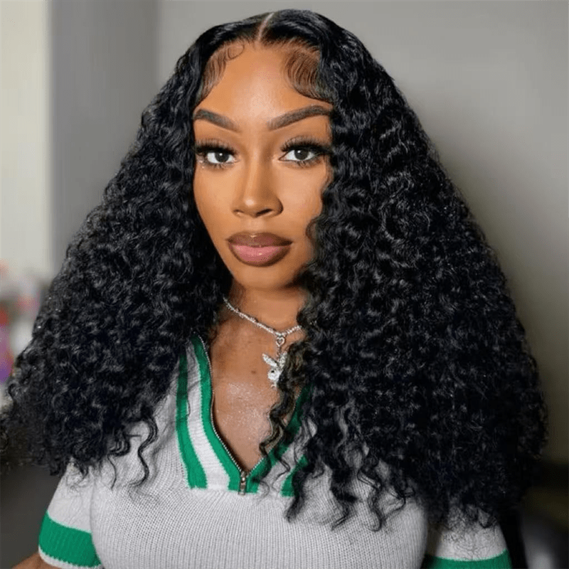 VIPbeauty Burmese Curly Lace Frontal Wigs HD Transparent Human Hair Wigs 180%