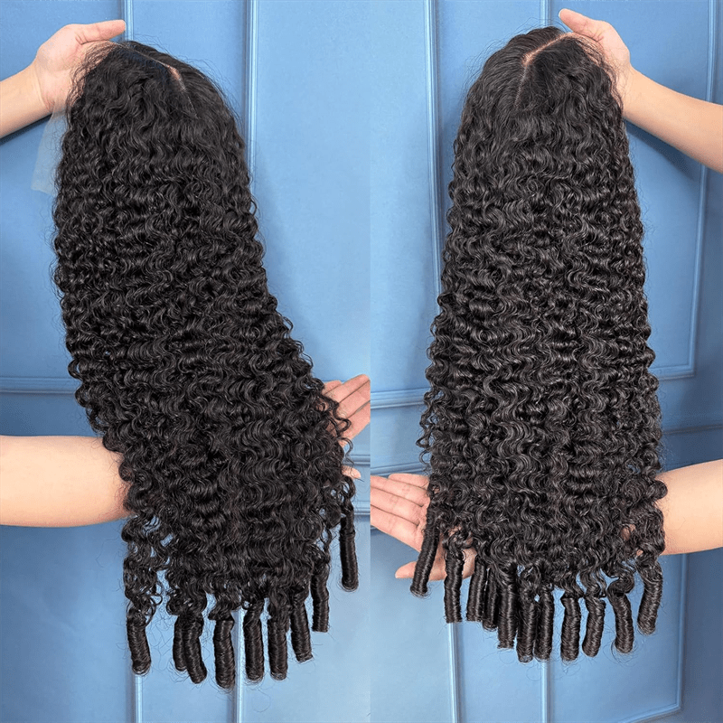 VIPbeauty Burmese Curly Lace Frontal Wigs HD Transparent Human Hair Wigs 180%