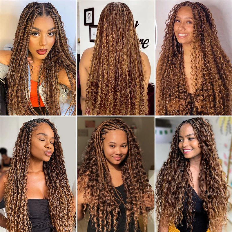 VIPbeauty P4/27 Highlight Deep Wave Bulk Braiding Hair 100% Human Hair for Micro Braiding
