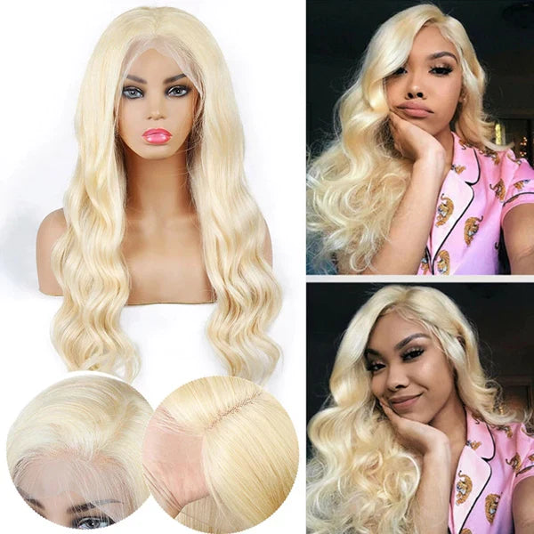 VIPbeauty 613 Blonde 13x4 Lace Front Wigs Body Wave Human Hair Lace Wig 180%
