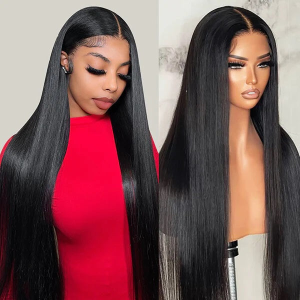 VIPbeauty Straight Lace Front Wigs 13x4 Transparent Human Hair Wig for Black Women