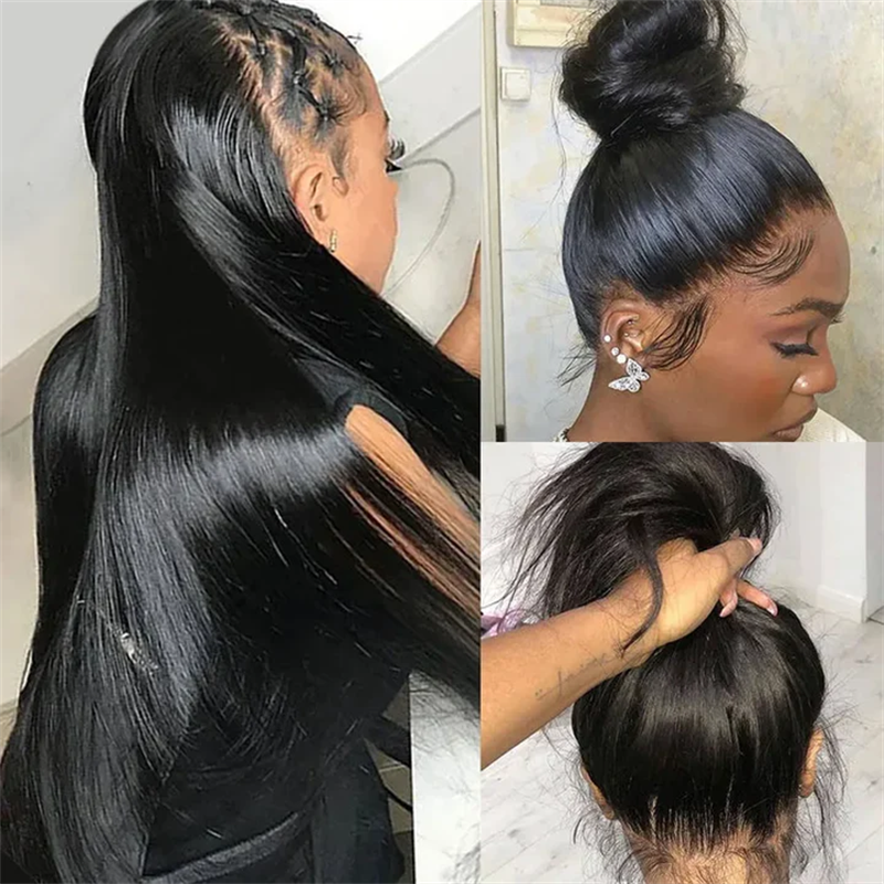 VIPbeauty 360 Full Lace Silky Straight Wigs With Invisi Drawstring Human Hair Wigs