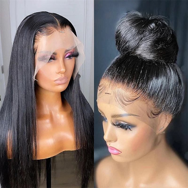VIPbeauty 360 Full Lace Silky Straight Wigs With Invisi Drawstring Human Hair Wigs