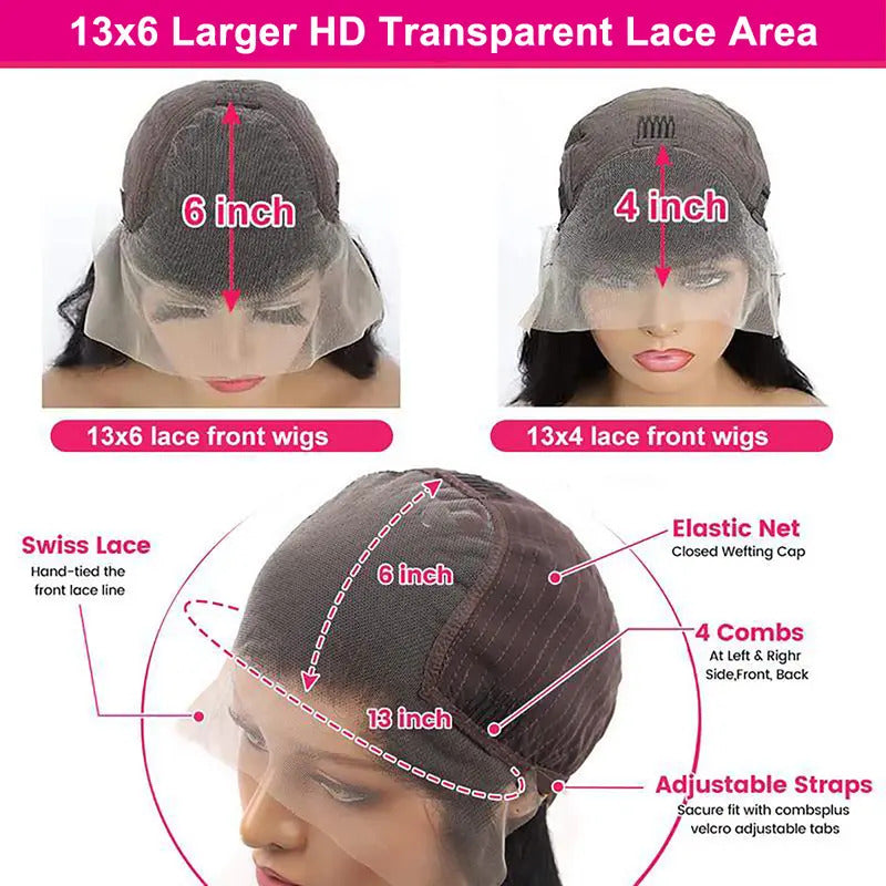 [Outlet Deal]Vip Beauty Natural Black Straight Hair Wig 13x6 Lace Frontal Human Hair Wigs 180% Density