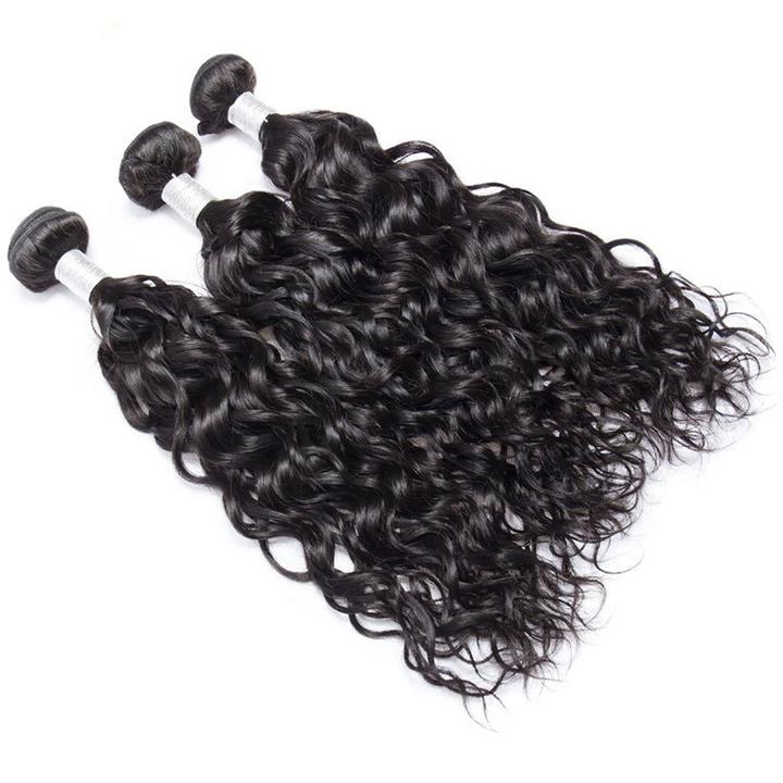 Indian Hair Virgin Remy Human Hair Water Wave Weave 3 Bundles