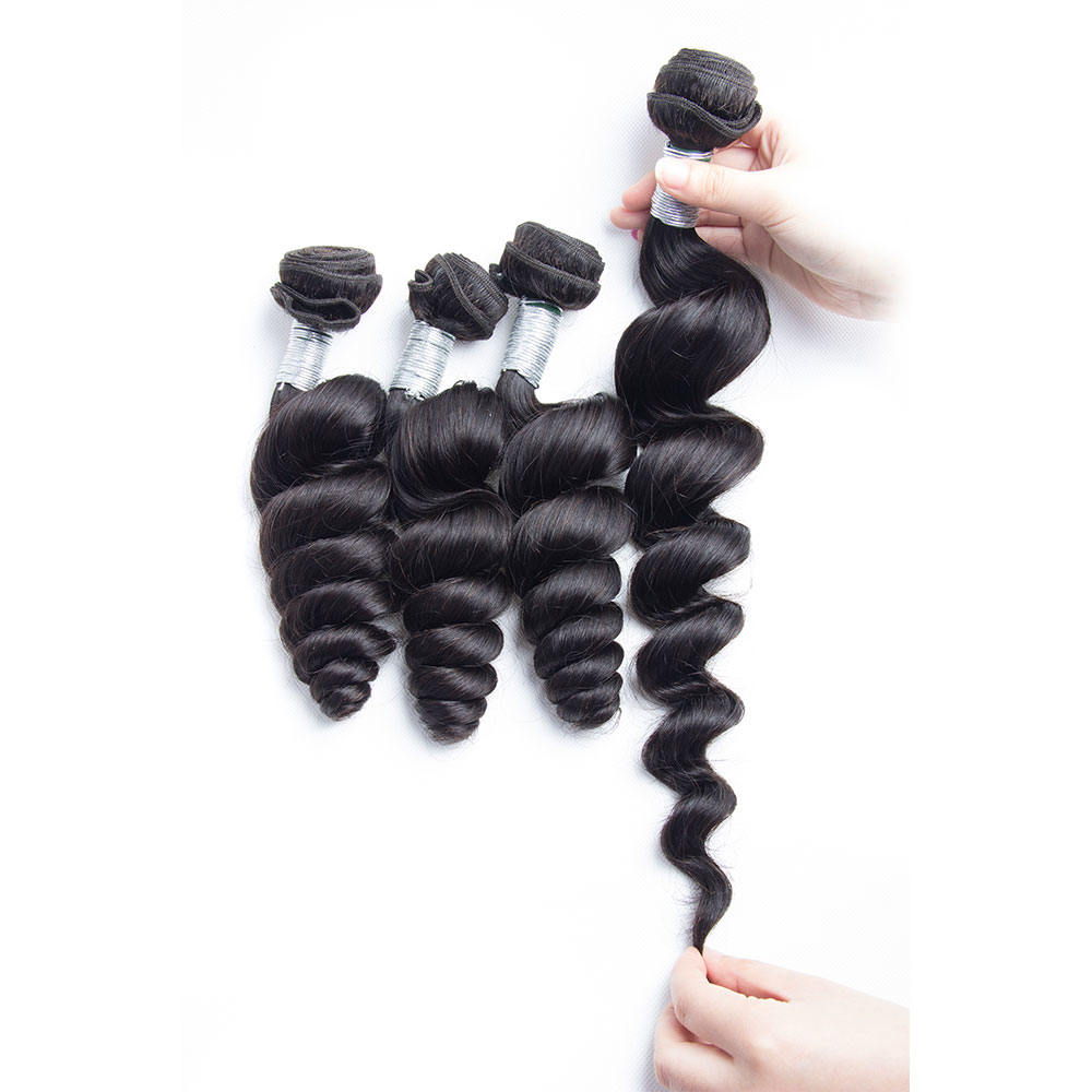 Peruvian Loose Wave 3 Bundles Unprocessed Virgin Human Hair Extensions