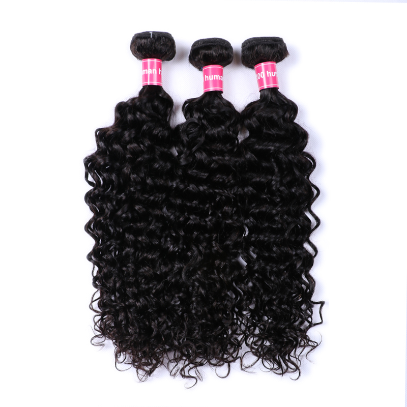 VIPbeauty Water Wave Human Hair Bundles With 5x5 Lace Closure