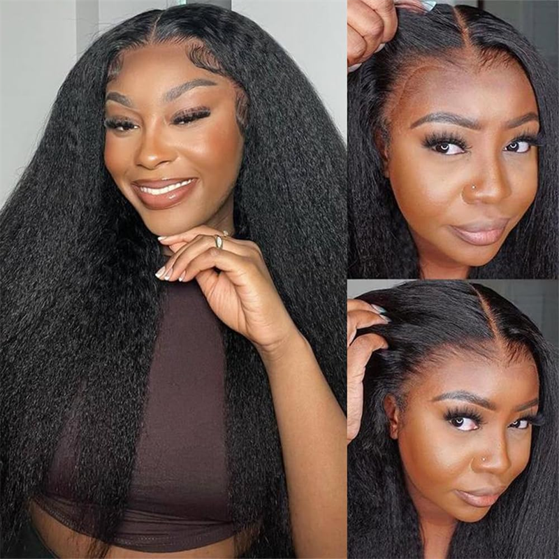 VIPbeauty Kinky Straight Lace Front Wigs 13x4 13x6 Full Lace Human Hair Wigs For Women